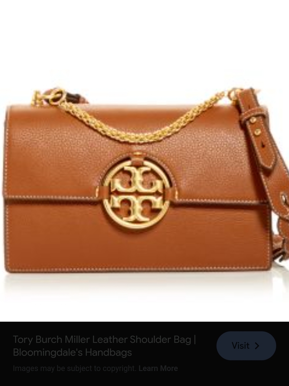 Tory Burch Miller Pebbled Leather ShoulderBag